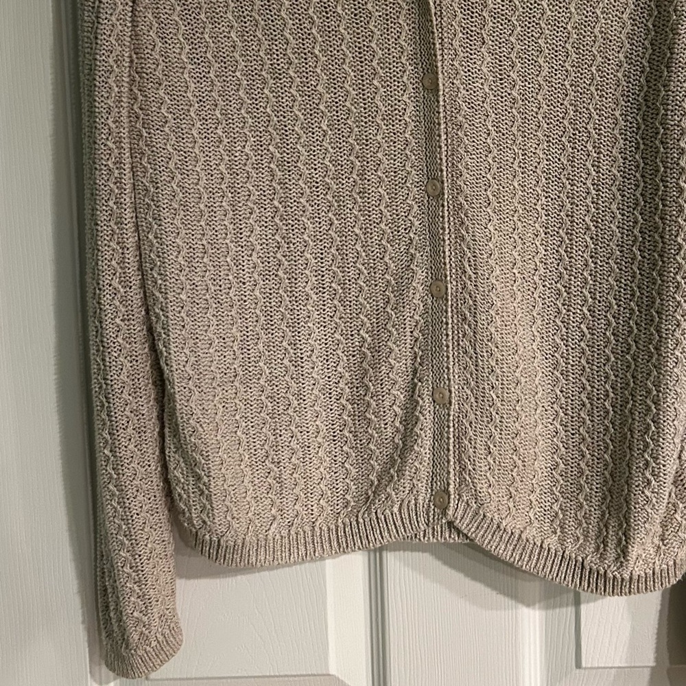 Ann Taylor Linen Blend V-Neck Knit Cardigan Women’s Size Large - Picture 4 of 4